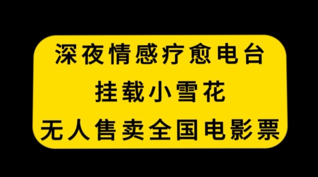 深夜情感疗愈电台，挂载小雪花，无人售卖全国电影票【揭秘】-圆梦资源网