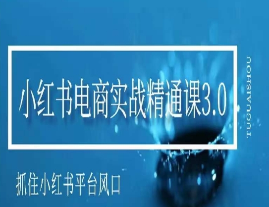小红书电商实战精通课3.0，抓住小红书平台的风口，不错过有一个赚钱的机会-圆梦资源网
