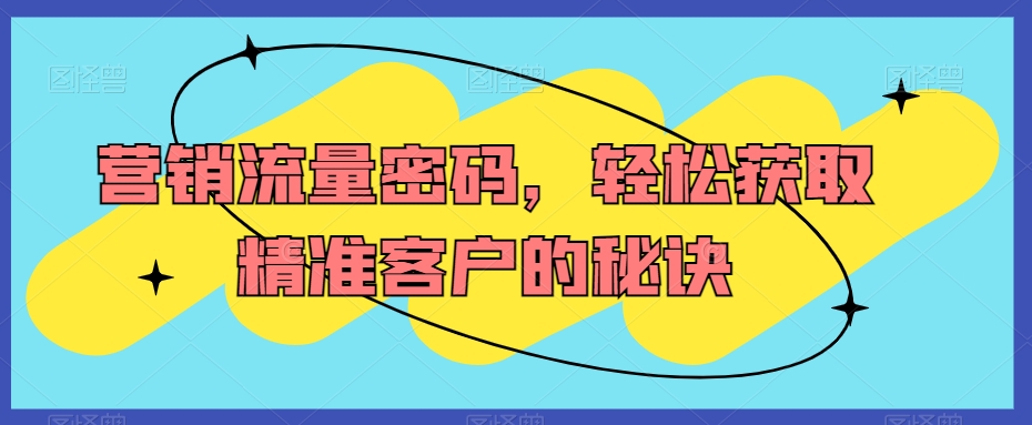 营销流量密码，轻松获取精准客户的秘诀-圆梦资源网