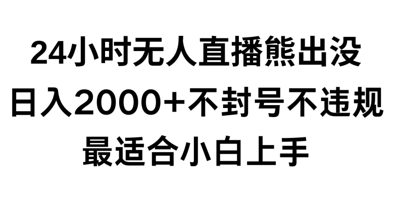 快手24小时无人直播熊出没，不封直播间，不违规，日入2000+，最适合小白上手，保姆式教学【揭秘】-圆梦资源网