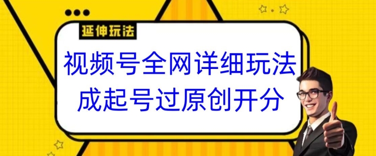 视频号全网最详细玩法，起号过原创开分成，单号日入300+【揭秘】-圆梦资源网