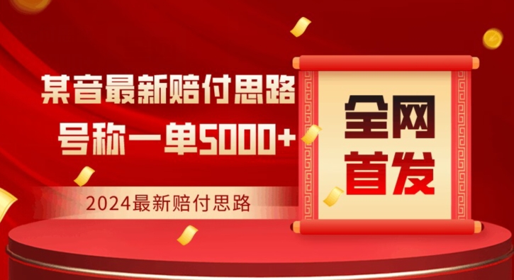 全网首发，2024最新抖音赔付项目，号称一单5000+保姆级拆解【仅揭秘】-圆梦资源网