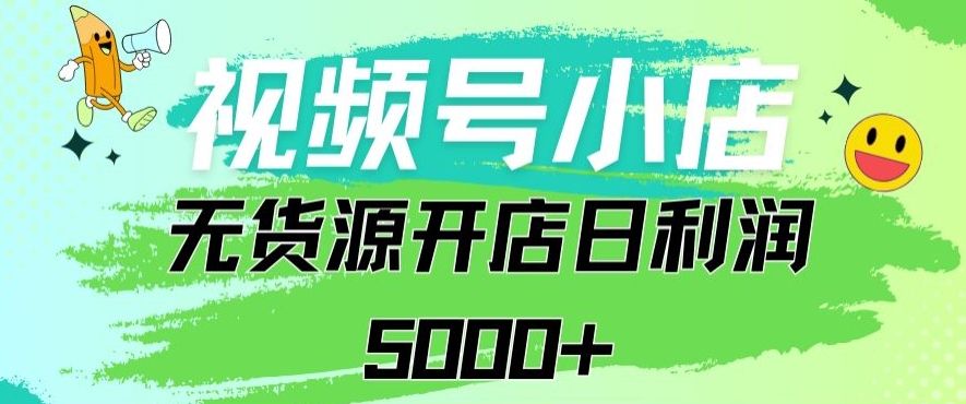 视频号无货源小店从0到1日订单量千单以上纯利润稳稳5000+【揭秘】-圆梦资源网