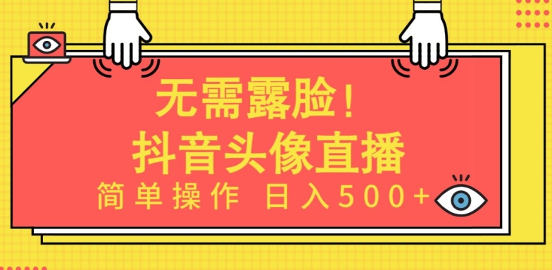 无需露脸，Ai头像直播项目，简单操作日入500+【揭秘】-圆梦资源网