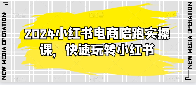 2024小红书电商陪跑实操课，快速玩转小红书，超过20节精细化课程-圆梦资源网