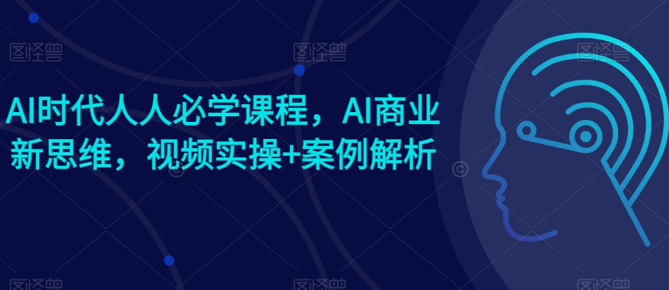 AI时代人人必学课程，AI商业新思维，视频实操+案例解析【赠AI商业爆款案例】-圆梦资源网