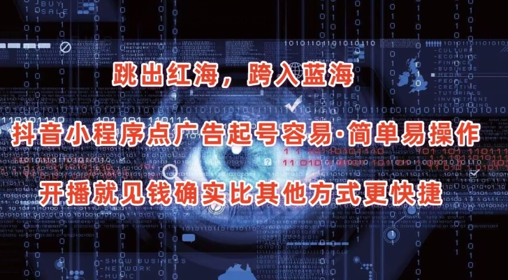 抖音小程序点广告项目，起号容易，简单易操作，开播就见有收益【揭秘】-圆梦资源网