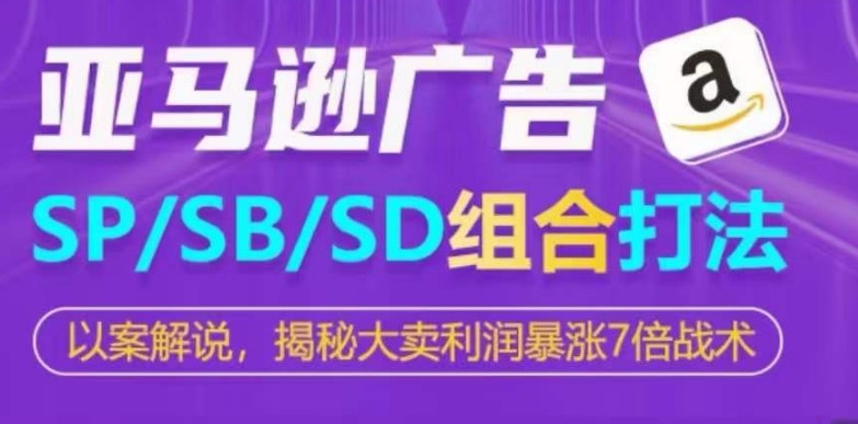 亚马逊SP/SB/SD广告组合打法，揭秘大卖利润暴涨7倍战术-圆梦资源网