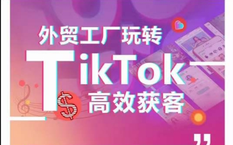 外贸工厂玩转TikTok高效获客，多种引流方式与账号定位技巧，拆解爆款短视频打造成功案例-圆梦资源网