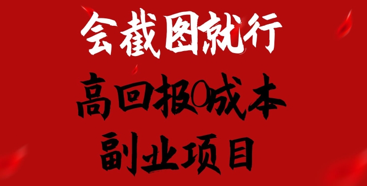 会截图就行，高回报0成本副业项目，卖离婚模板一天1.5k+【揭秘】-圆梦资源网
