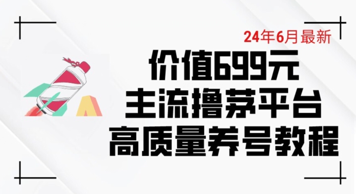 6月最新价值699的主流撸茅台平台精品养号下车攻略【揭秘】-圆梦资源网