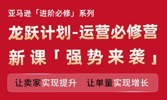 亚马逊进阶必修系列，龙跃计划-运营必修营新课，让卖家实现提升 让单量实现增长-圆梦资源网