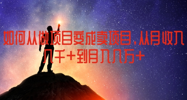如何从做项目变成卖项目，从月收入几千到月入几万【揭秘】-圆梦资源网