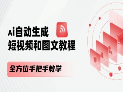 AI自动生成短视频和图文课程，全方位手把手教学-圆梦资源网