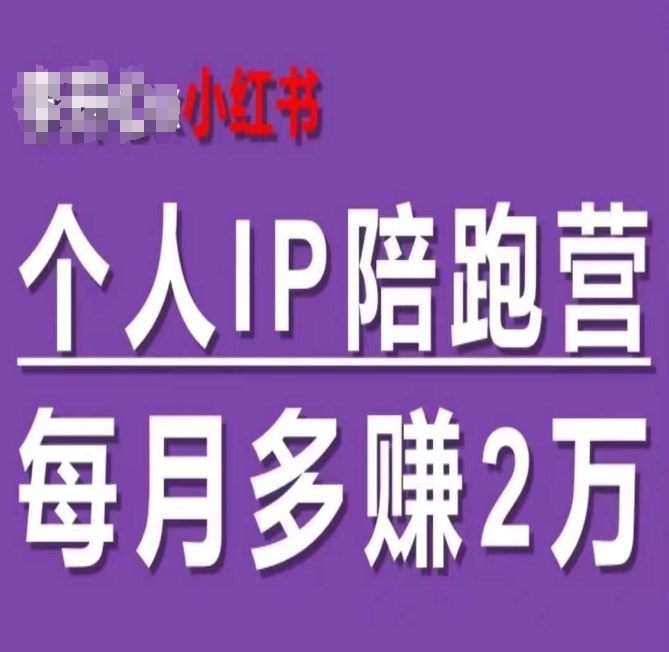 小红书个人IP陪跑营，60天拥有自动转化成交的双渠道个人IP，每月多赚2w-圆梦资源网