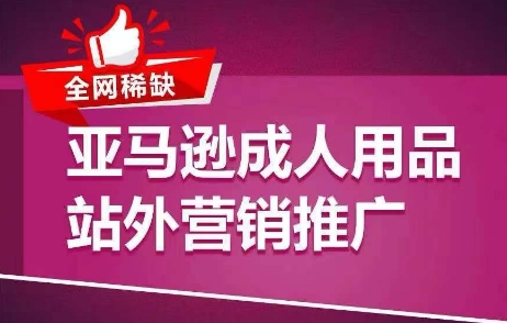 全网稀缺！亚马逊成人用品站外营销推广，​教你引爆站外流量，开启爆单模式-圆梦资源网