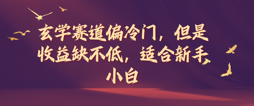 玄学赛道偏冷门，但是收益缺不低，适合新手小白【揭秘】-圆梦资源网