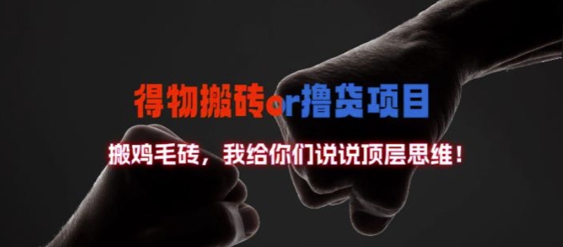 得物搬砖撸货项目?掰下数据，我给你们说说顶层思维【揭秘】-圆梦资源网