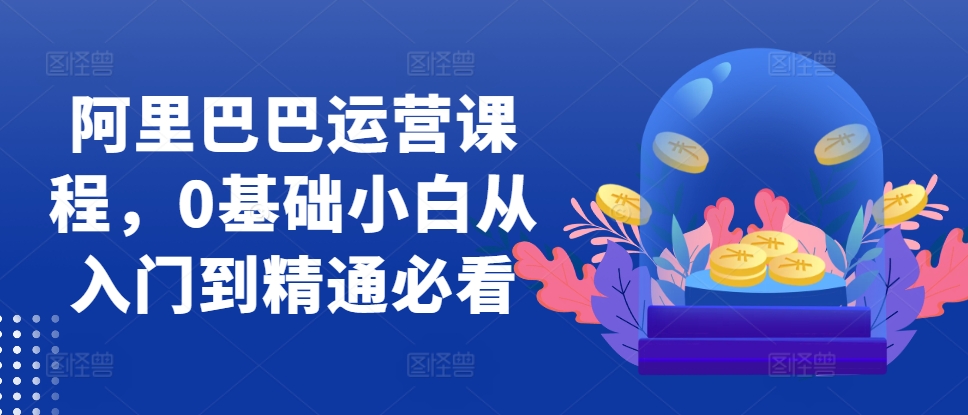 阿里巴巴运营课程，0基础小白从入门到精通必看-圆梦资源网