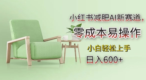 小红书减肥AI新赛道，零成本易操作，日入多张，小白轻松上手【揭秘】-圆梦资源网