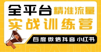 全平台精准流量实战训练营，百度微信抖音小红书SEO引流教程-圆梦资源网