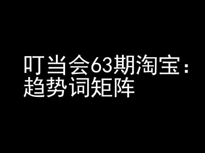 《淘宝天猫打爆班》原创高阶技术第63期，趋势词矩阵技术和玩法-圆梦资源网