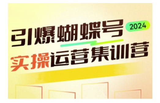 引爆蝴蝶号实操运营，助力你深度掌握蝴蝶号运营，实现高效实操，开启流量变现之路-圆梦资源网