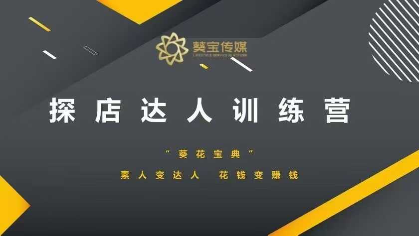 探店达人训练营，素人变达人，花钱变赚钱-圆梦资源网