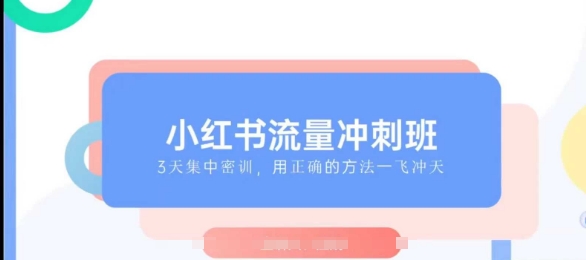 小红书流量冲刺班2025，最懂小红书的女人，快速教你2025年入局小红书-圆梦资源网