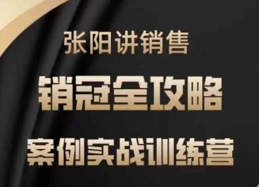张阳讲销售实战训练营，​案例实战训练，销冠全攻略-圆梦资源网