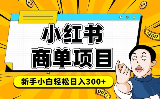 小红书千粉商单，稳定快速变现项目，实现月入6-8k并不是很难-圆梦资源网