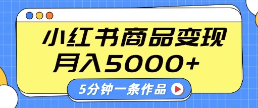 小红书字幕作品玩法，商单变现月入5k+，5分钟一条作品-圆梦资源网