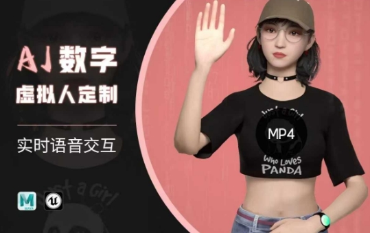 Ai数字人虚拟(智能体)实时语音交互特训营，​自行定制超写实角色AI数字人交互技术-圆梦资源网
