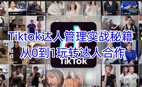 Tiktok达人管理实战秘籍：从0到1玩转达人合作-圆梦资源网
