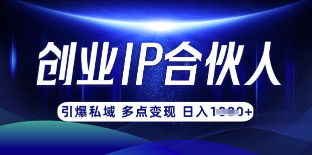 云帆·创业ip合伙人打造3.0，从0到1教你做网创，实现月入过W-圆梦资源网