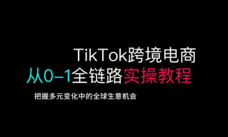 TikTok跨境电商从0-1全链路全方位实操教程，把握多元变化中的全球生意机会-圆梦资源网