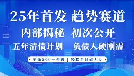 2025年首次公开，真正的事业型赛道，客咨不断，单月轻松破W-圆梦资源网