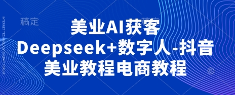 美业AI获客Deepseek+数字人-抖音美业教程电商教程-圆梦资源网
