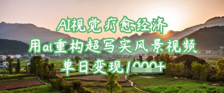 AI视觉疗愈经济：用ai重构超写实风景视频，单日变现多张-圆梦资源网