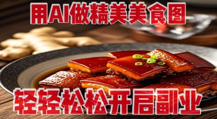 用AI做精美美食图，无需专业设备拍摄，轻轻松松开启副业-圆梦资源网