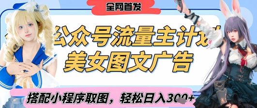 2025最新公众号美女图文流量主计划，搭配小程序取图轻松日入3张+(全网首发)-圆梦资源网