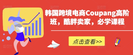 韩国跨境电商Coupang高阶班，酷胖卖家，必学课程-圆梦资源网