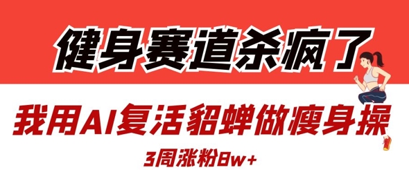健身赛道杀疯了？我用AI复活貂蝉做瘦身操，3周涨粉8W-圆梦资源网