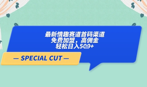 【轻云】最新情趣赛道首码渠道，免费加盟，高佣金，轻松日入5张+-圆梦资源网