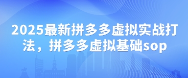 2025最新拼多多虚拟实战打法，拼多多虚拟基础sop-圆梦资源网