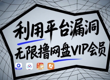 利用平台漏洞，无限撸网盘VIP会员，用户亲测有效!【漏洞原理+操作演示】-圆梦资源网