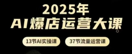 2025年AI爆店运营大课，13节AI实操课+37节流量运营课-圆梦资源网