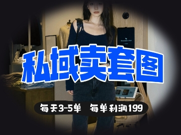 私域卖套图每天3-5单，每单利润99-圆梦资源网