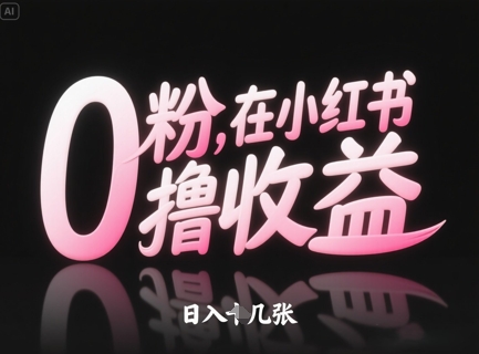 0粉在小红书撸收益，日入几张-圆梦资源网
