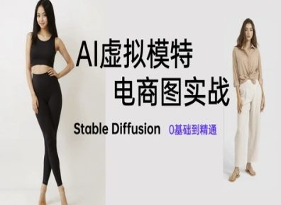 AI虚拟模特电商图实战，AI绘画Stable Diffusion 0基础到精通-圆梦资源网
